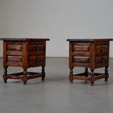 Spanish nightstands in walnut - Spain 1900s