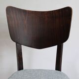 Ensemble de quatre chaises de salle à manger du milieu du siècle des années 1960 par TON