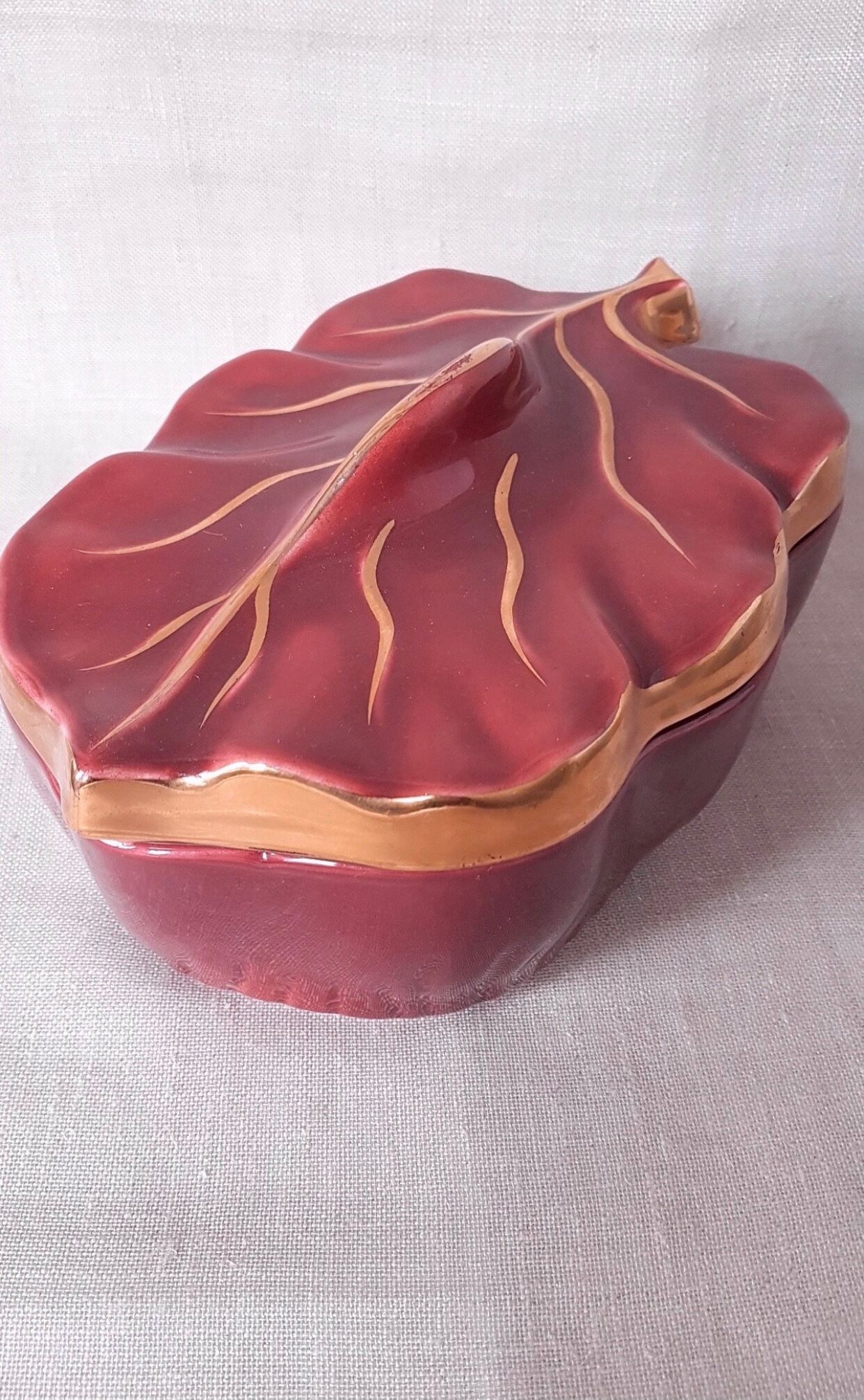 Candy box / pocket empty in glazed ceramic, Viroflay. 50s