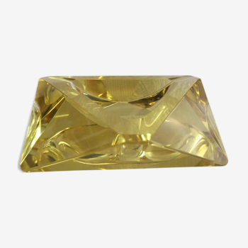 Diamond-shaped faceted ashtray