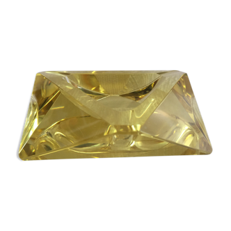 Diamond-shaped faceted ashtray