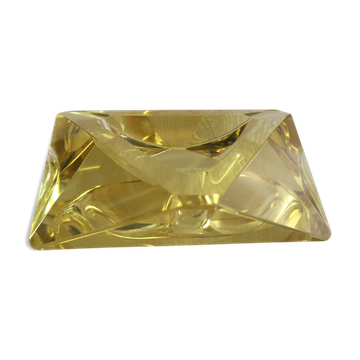 Diamond-shaped faceted ashtray