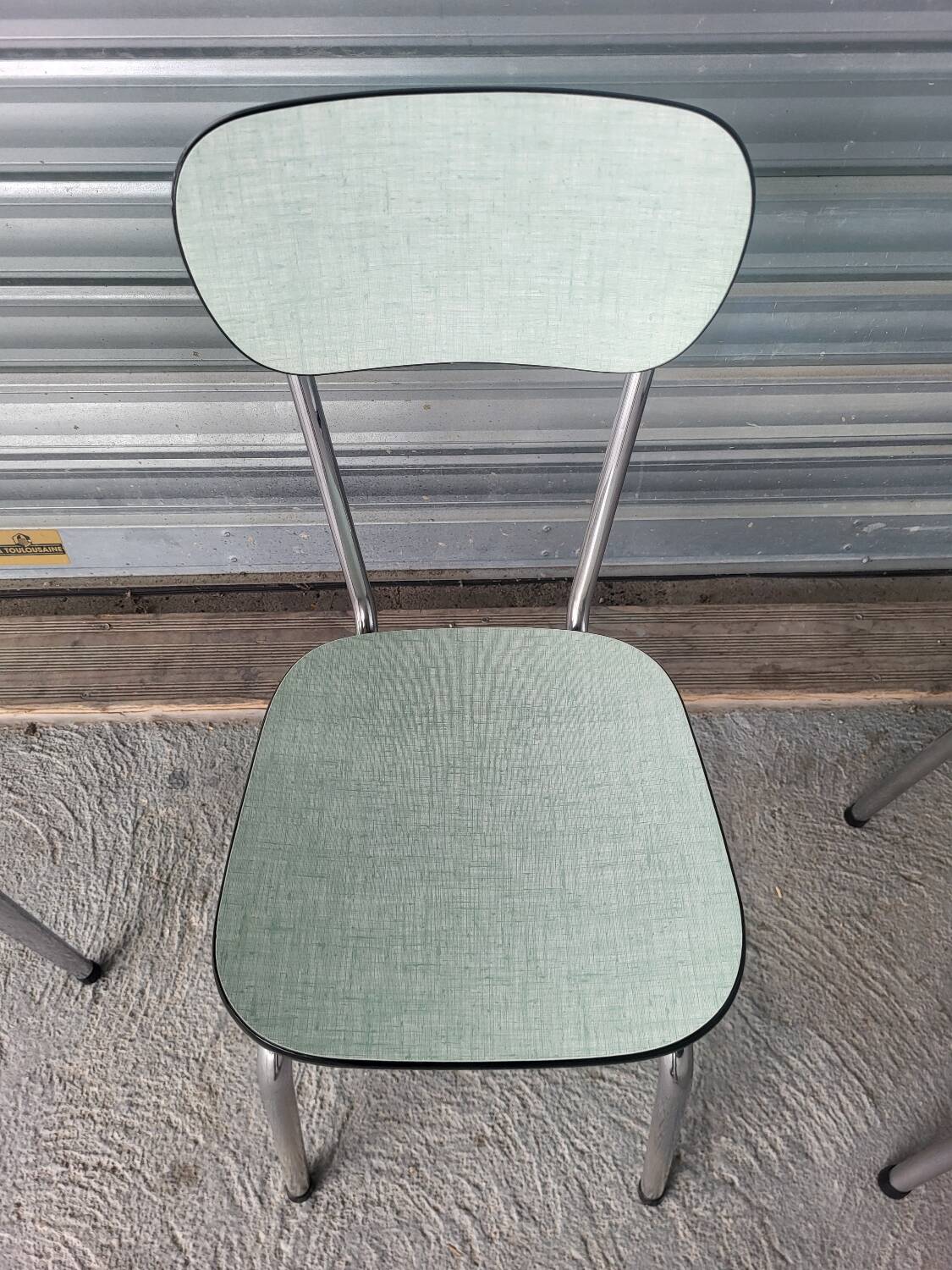 Authentique ensemble repas table 4 chaises en formica Vintage