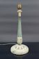 Art Deco wooden lamp painted in white and patinated blue, France, Circa 1920