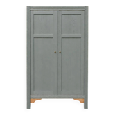 Armoire parisienne rénovée – kaki 4murs – penderie ancienne – style campagn