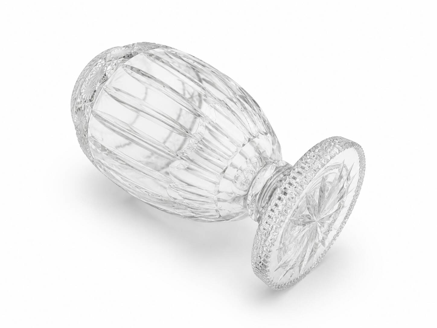 Lead crystal vase from Bohemia from the first half of the 20th century.