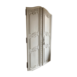 2 cabinet doors in oak period 19th century.