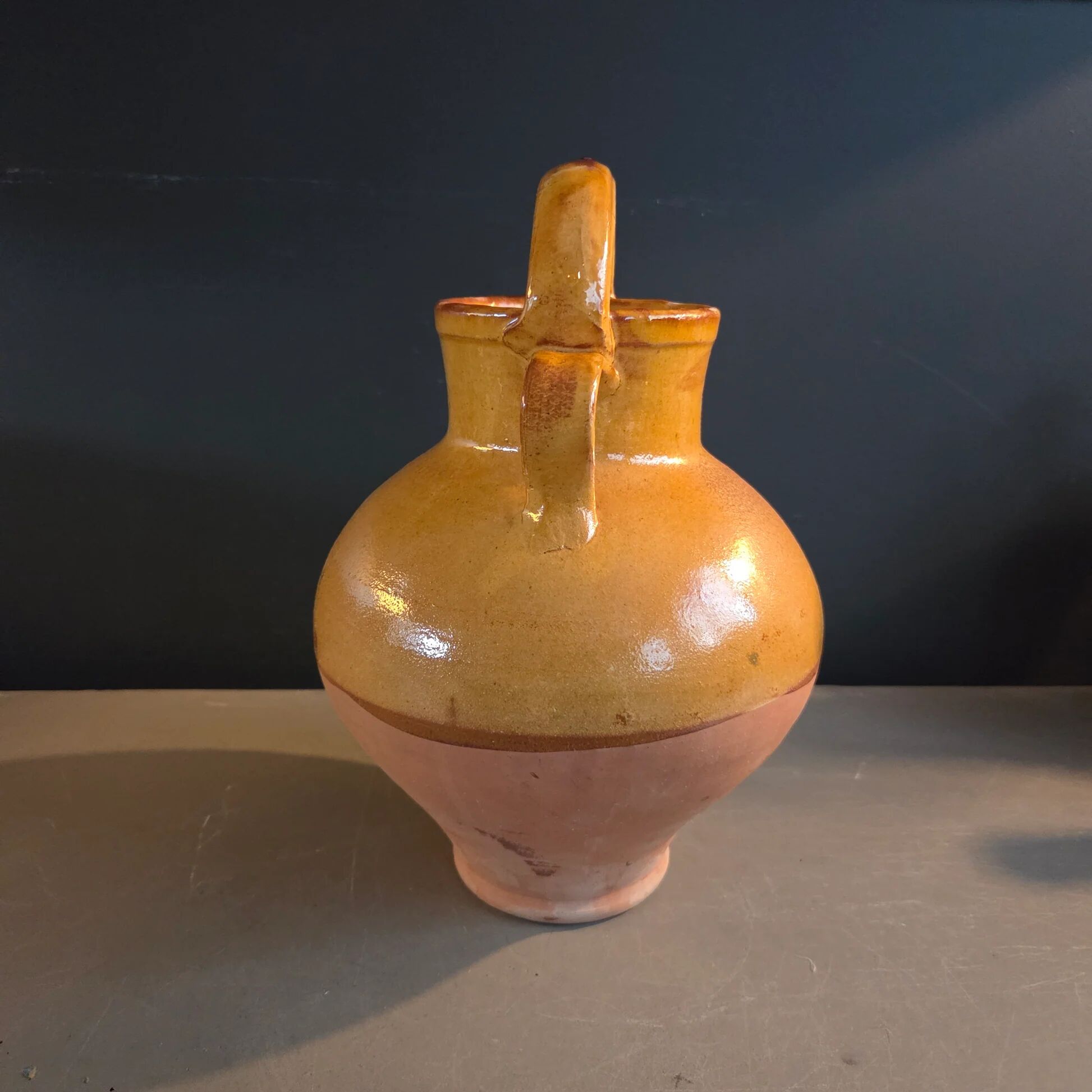 Ancient jar in glazed terracotta