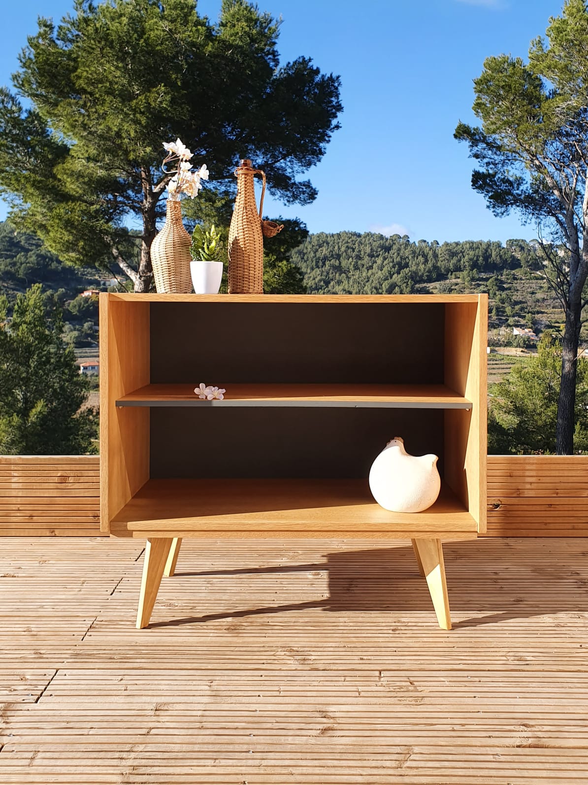 Vintage sideboard with compass feet