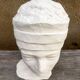 Young girl bust in plaster