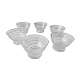 Set of 6 glass cups 50s for champagne, sangria, refreshed fruits ...