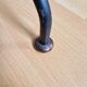 Vintage tripod floor lamp in black lacquered metal and brass, 50s