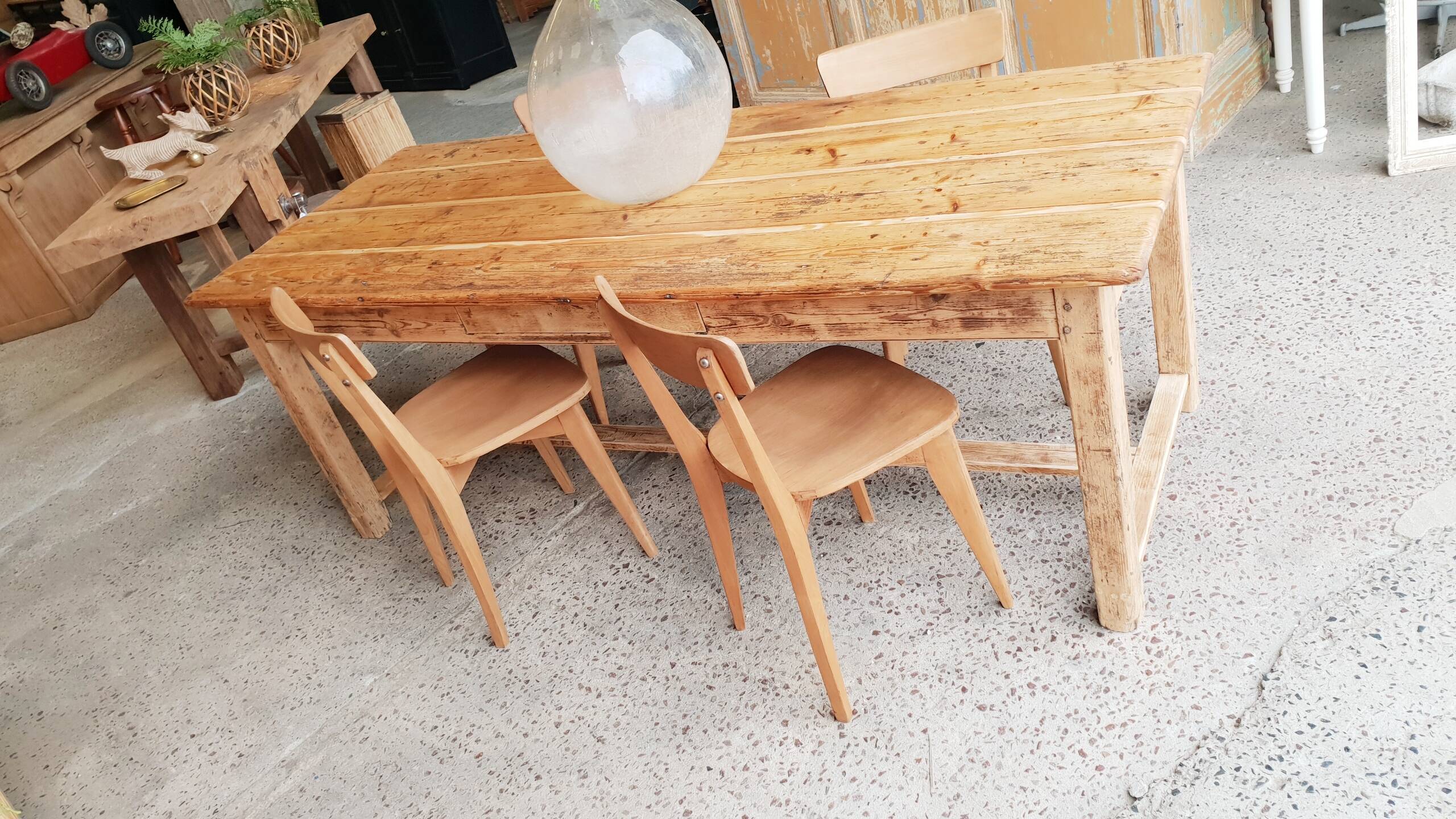 Antique farmhouse table