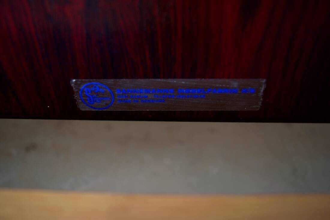 Danish Rosewood Bed By Sannemans, 1970s.