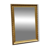 Large bevelled mirror, wood and gilded stucco, Louis XVI style - 140 x 100 cm