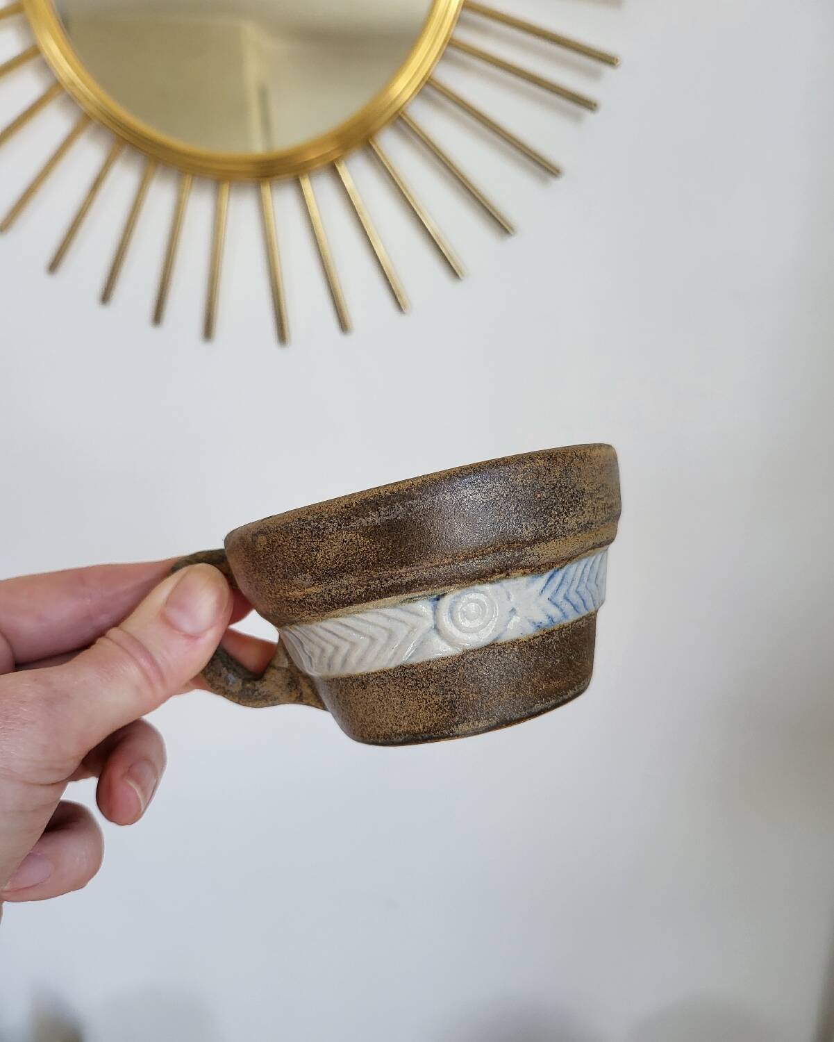 HB Quimper stoneware mug