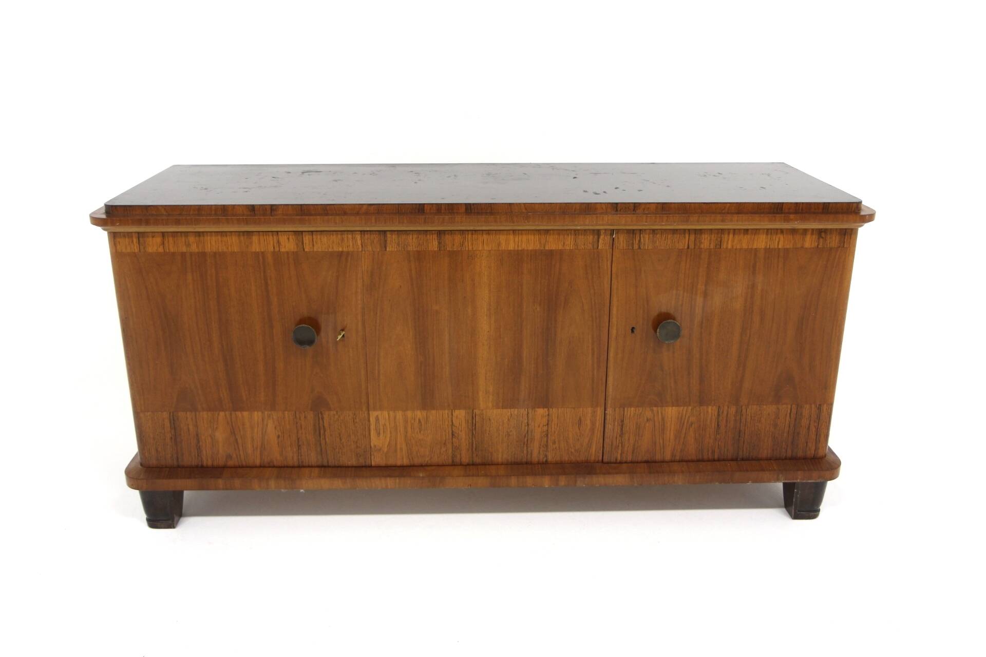 Scandinavian enfilade in walnut, Swedish modern, Sweden, 1930.