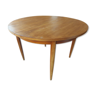 Scandinavian design teak table with extension cord