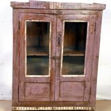Antique Burmese teak sideboard with original mauve patina