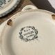 Old iron earth tureen Ninon Salins blue, ceramic and earthenware plate