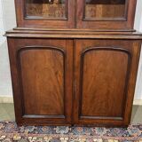 19th century English mahogany two-part bookcase