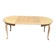 Table de repas ronde, ovale extensible en chêne poncé