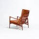 Ib Kofod Larsen Teak and Leather Lounge Chair, Swedish 1950s