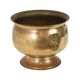 Antique Brass Jardinière Plant Pot with Lion Heads, Early 20th Century