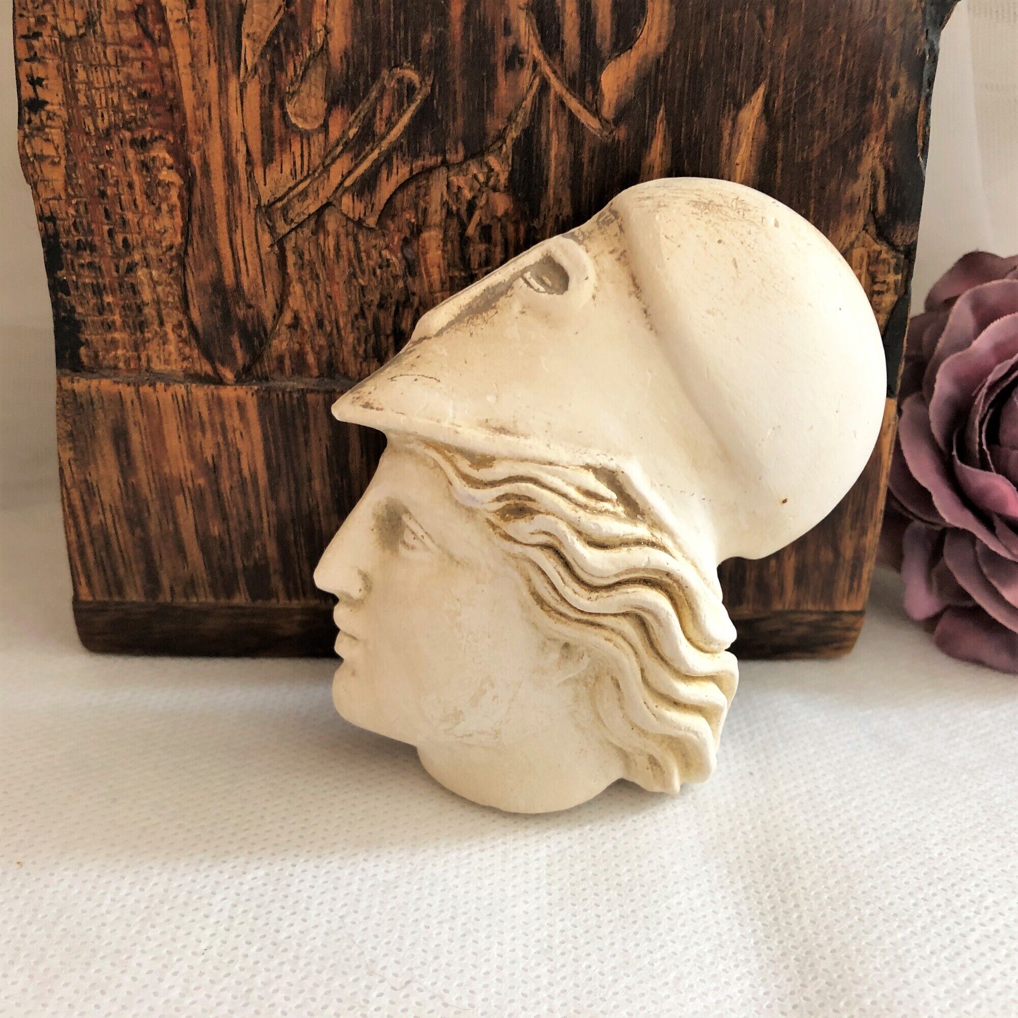Set of 3 figurines Greek mythology in handmade stone from Greece