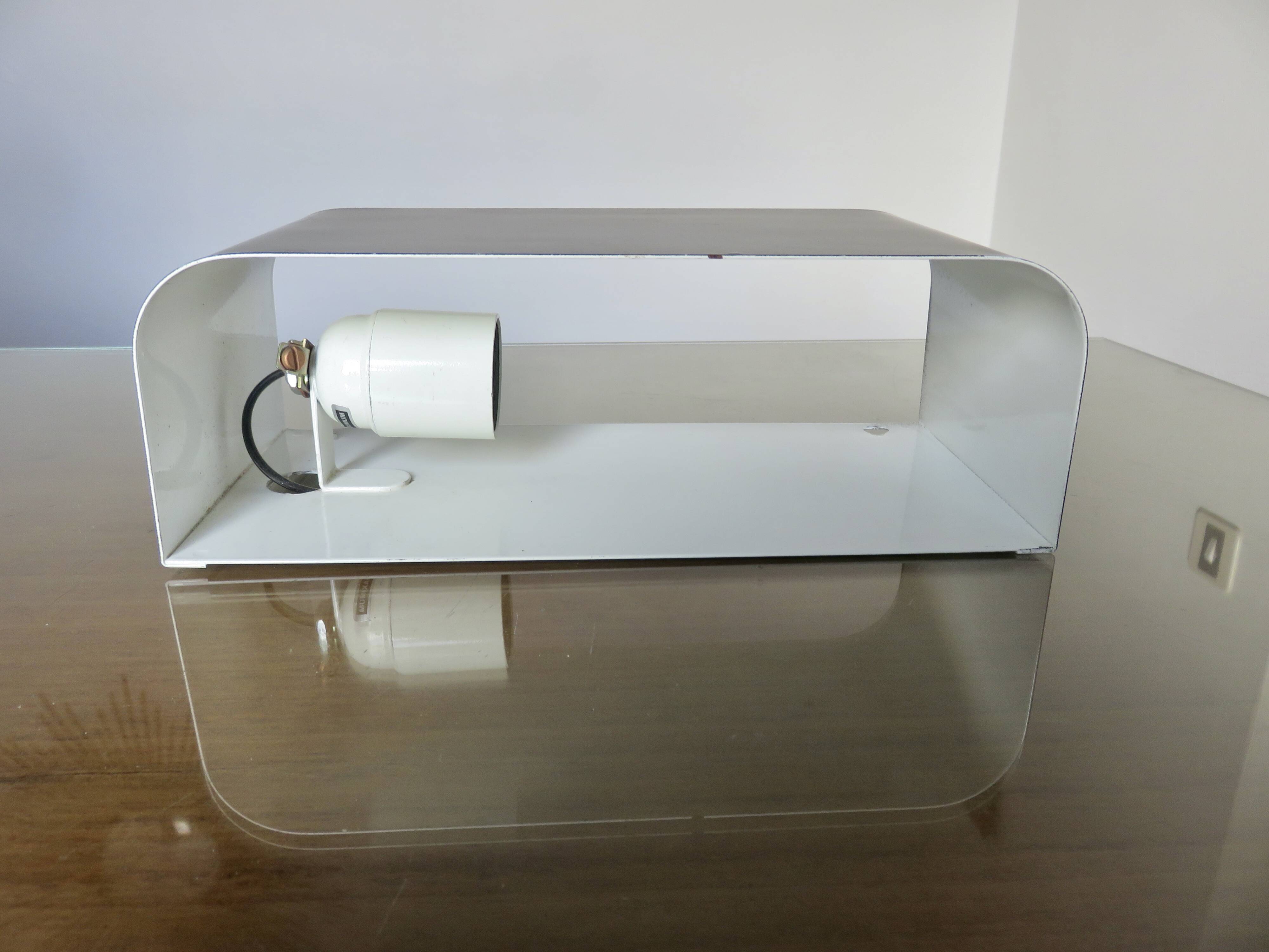 "SCE" strip wall light in black lacquered metal from the 80s