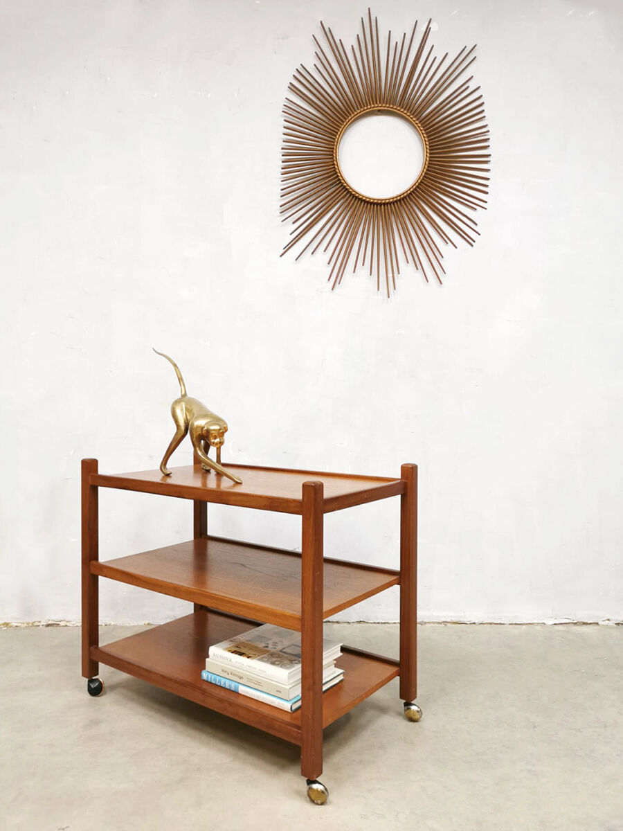 Midcentury Danish teak serving trolley
