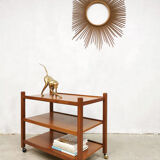 Midcentury Danish teak serving trolley