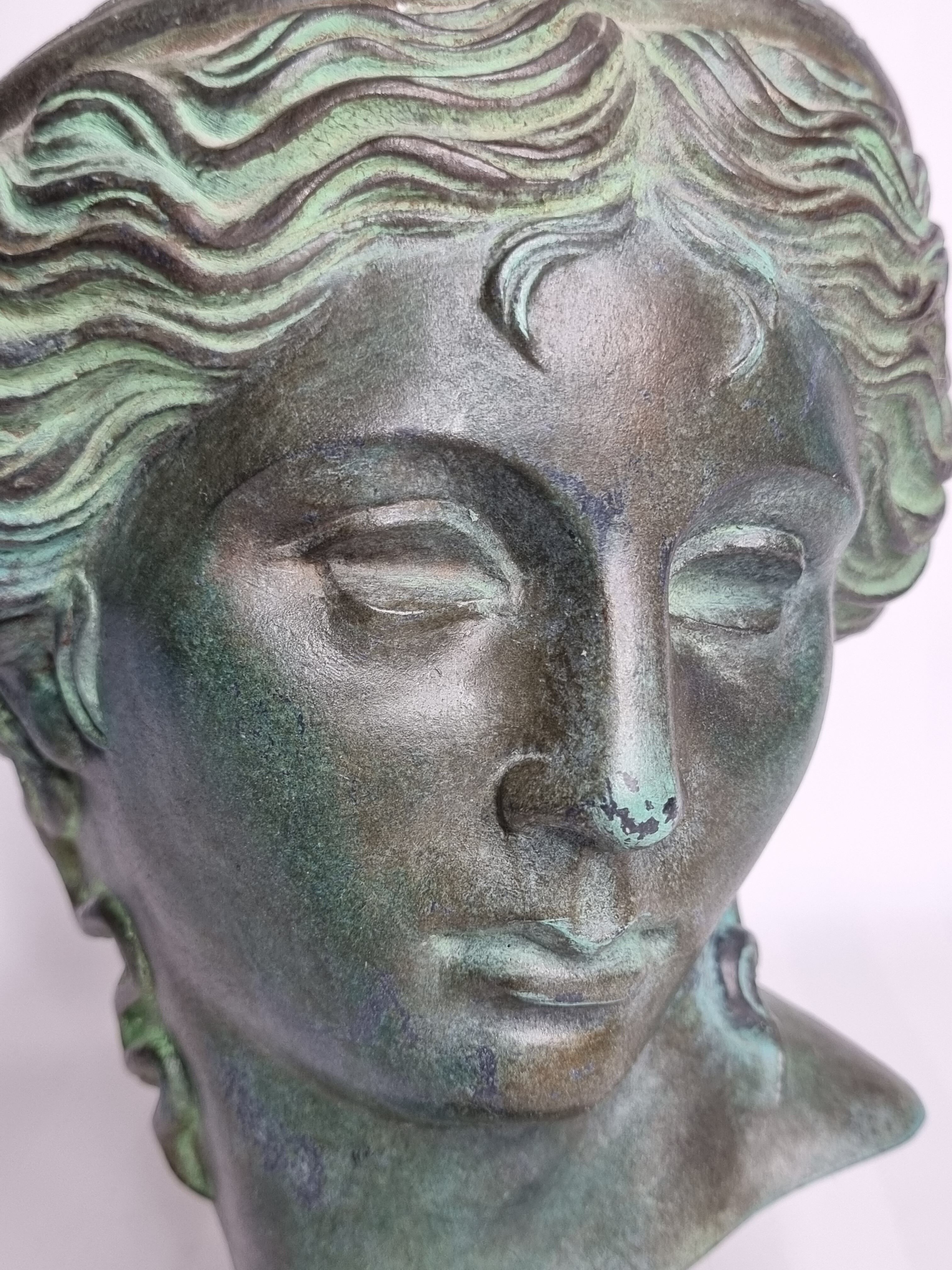 Bust of Aphrodite in plaster or bronze patinated resin