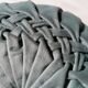 Coussin rond plissé