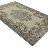 Grand Tapis Oushak Vintage à Motifs Orientaux – Laine 100 % – 311 × 200 cm