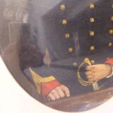 Tableau , huile sur toile , portrait d'officier XIX em