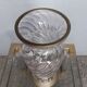 Vase verre et metal argenté d'époque, années 40/50