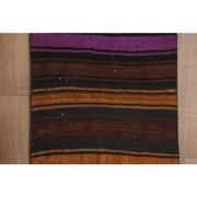 1970s Vintage Turkish Handmade Wool & Cotton Orange Runner Rug 70x311