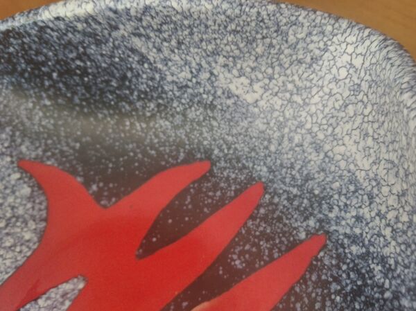 Coupe en céramique par Elchinger à Soufflenheim Alsace vers 1950