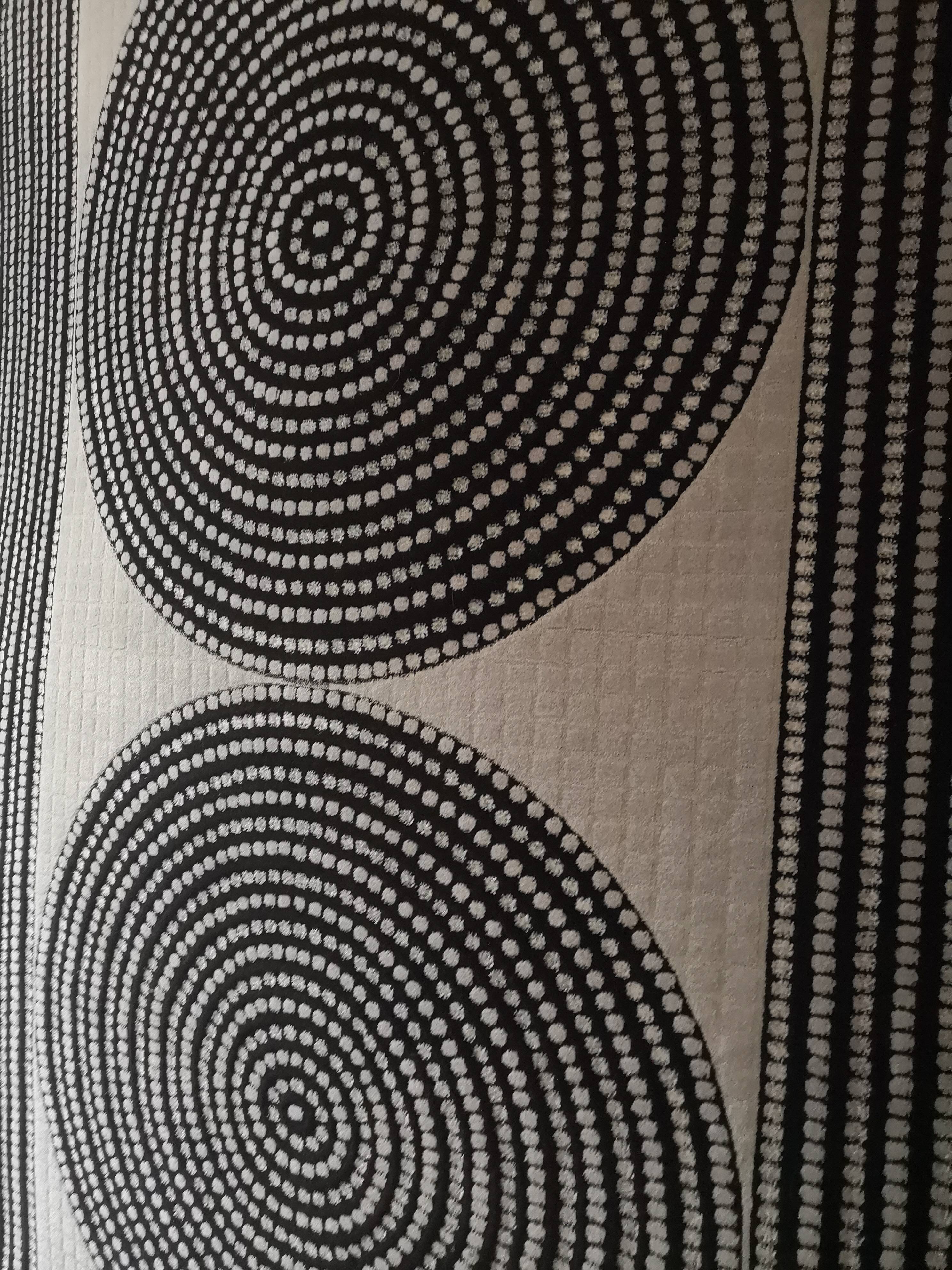 Real wool space age rug by Pierre Cardin, France 1970s
