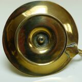 Golden brass candle holder