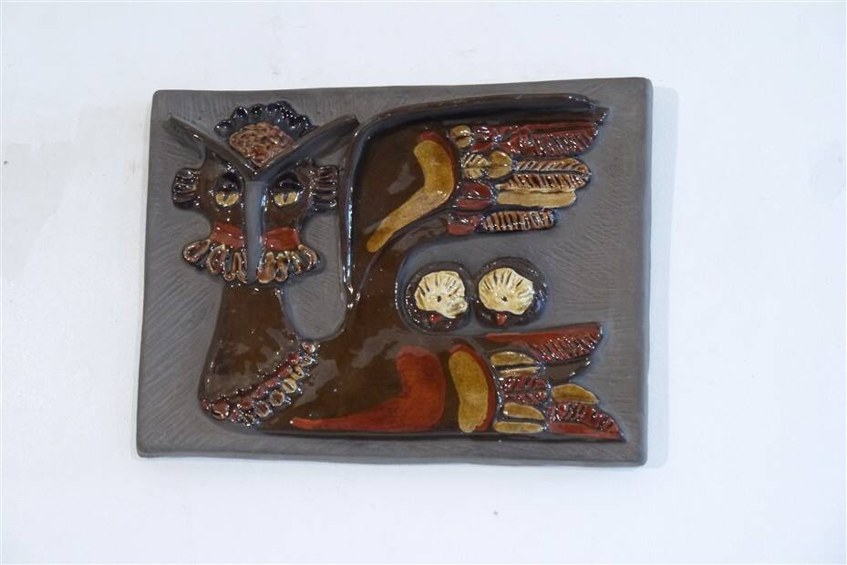 Swedish ceramic plaque by Gantofta 1960