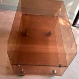 Table basse plexiglas fumé Michel Dumas