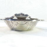 Old basket or bread basket in Silver Metal