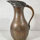 Persian Hammam Jug Vase in Silvered Copper / 19th Persian Empire / Chiseled Qajar