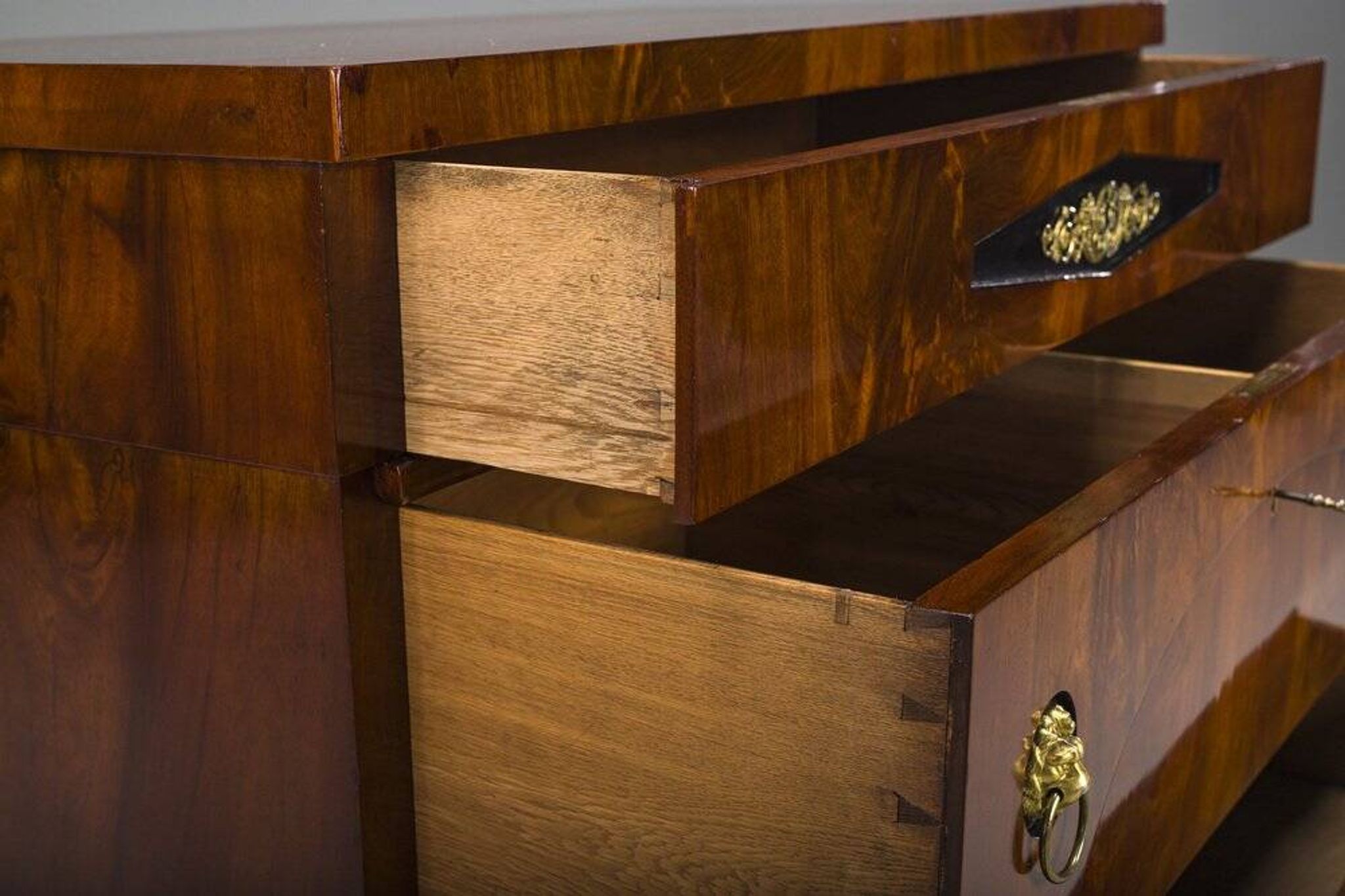 Commodes Biedermeier en acajou du début du XIXe siècle, années 1830