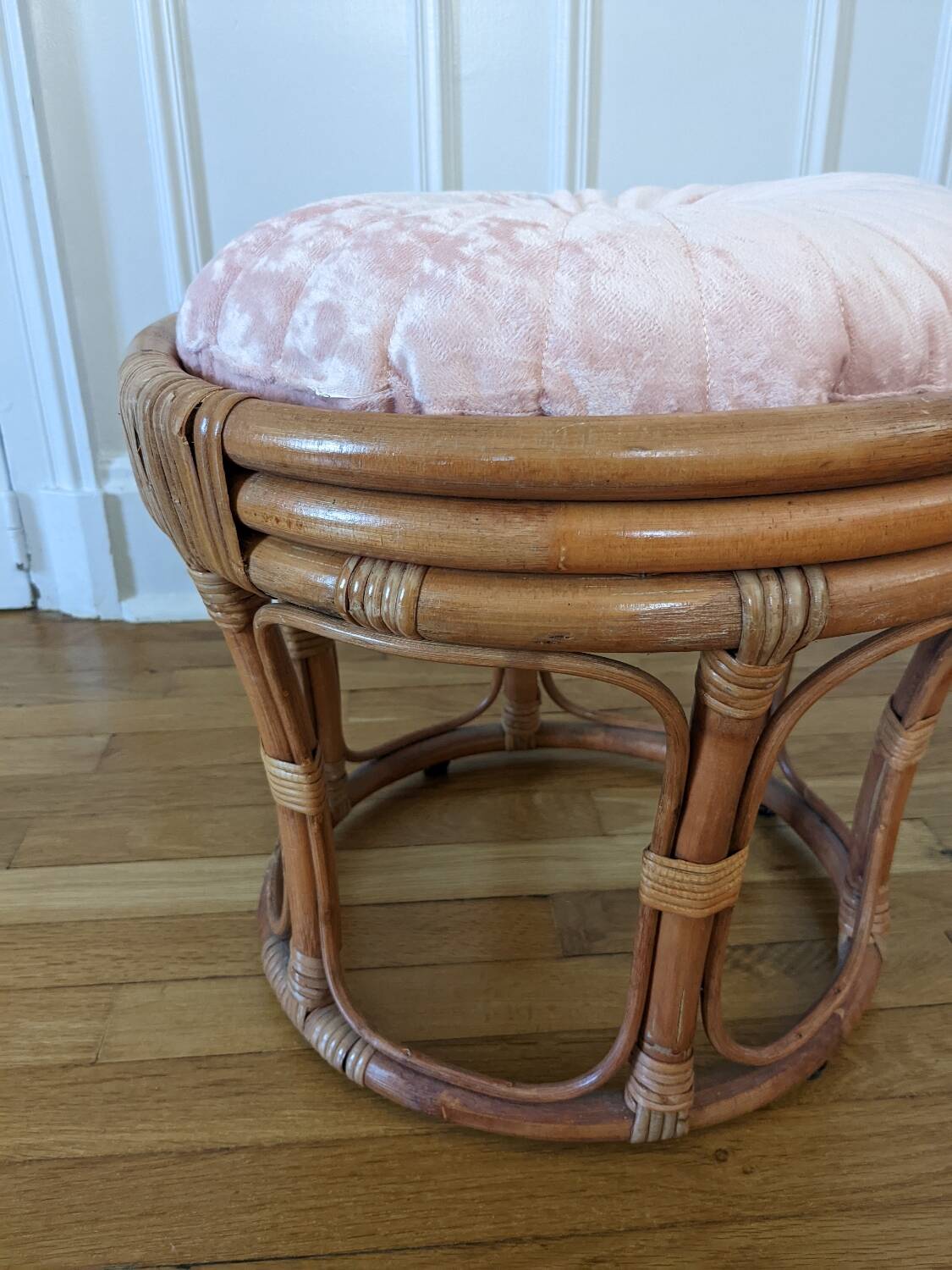 Pouf en rotin