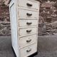 Meuble tiroirs chiffonnier industriel sapin 1950