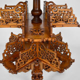 Japanese rotating library pedestal table by Gabriel Viardot, 1880