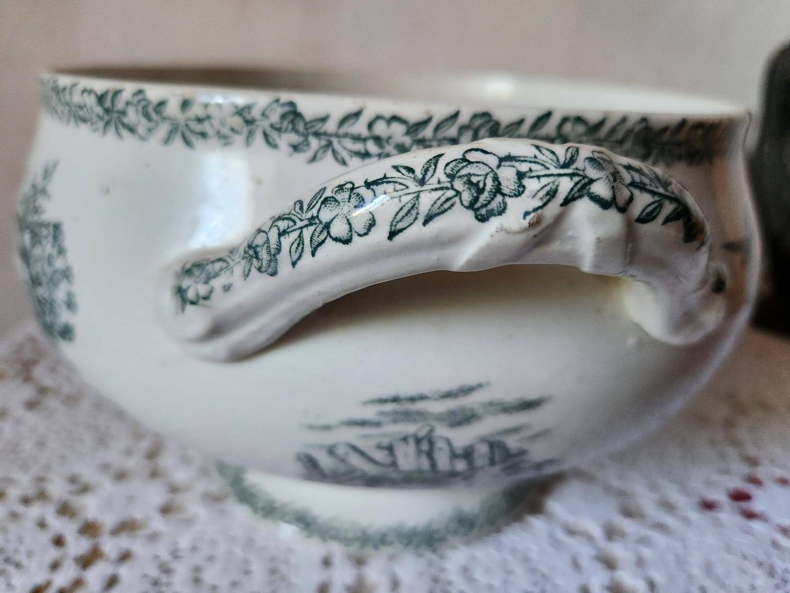 French 19th Century FF Pexonne Tureen 'Campagne' Animal Transferware